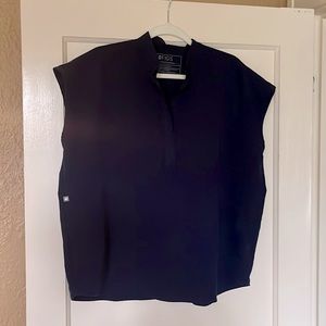 Figs Navy Blue scrub top